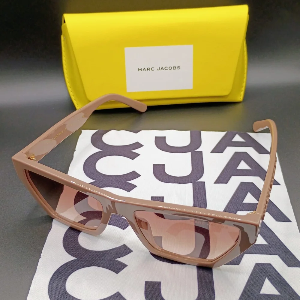 Marc Jacobs Tan Sunglasses with Yellow Case